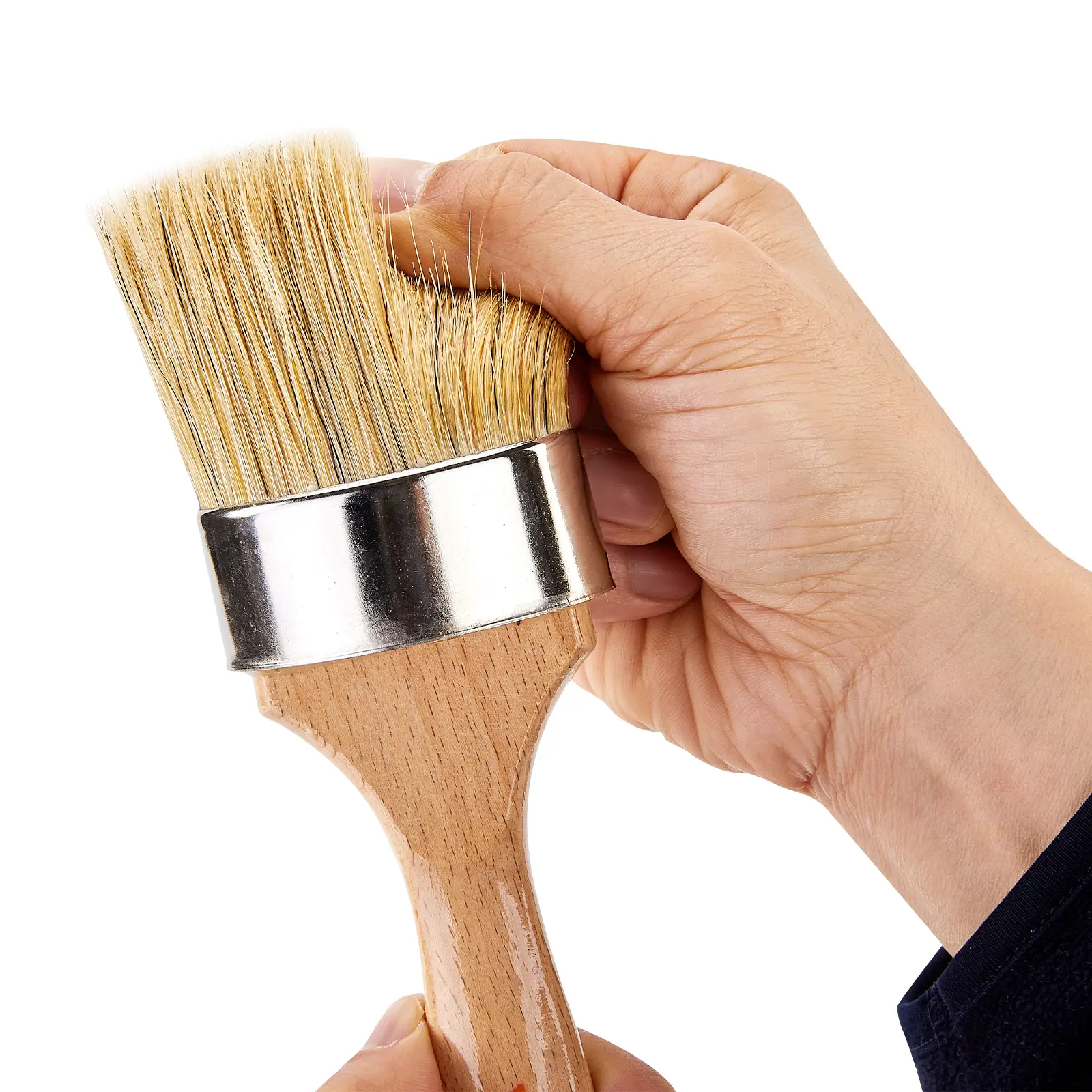 Chalk Wax Paint Brush, Chalk Paint Brushes for Furniture, 4-Piece Round Paint Brush Set