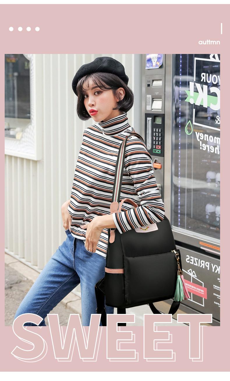 2026 New Korean Style Fashionable Versatile Anti-Theft Student Backpack for Women, Travel Canvas Backpack