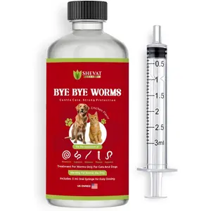 Advanced Dewormer for Cats & Dogs Safe & Effective Liquid Worm Treatment Chicken Flavor 2 oz