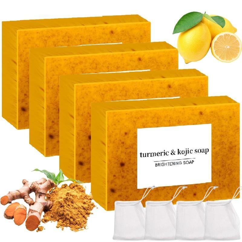 Kojic Turmeric Face Soap, Kojic Soap, Face Cleansing Soap, Turmeric Face and Body Soap, Kojic Face and Body Soap, Brightening Soap savon  artisanal