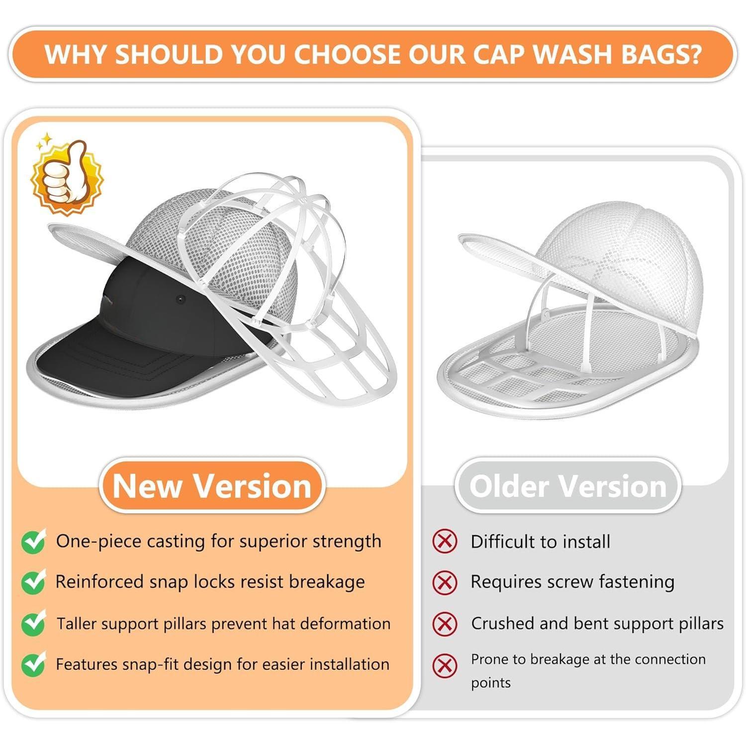Hat Washer Cage with Snap Lock - Machine/Dryer Safe Compact Hat Cleaner for Baseball Caps & Storage Hat Washer Cage with Snap Lock - Machine/Dryer Safe Compact Hat Cleaner for Baseball Caps & Storage