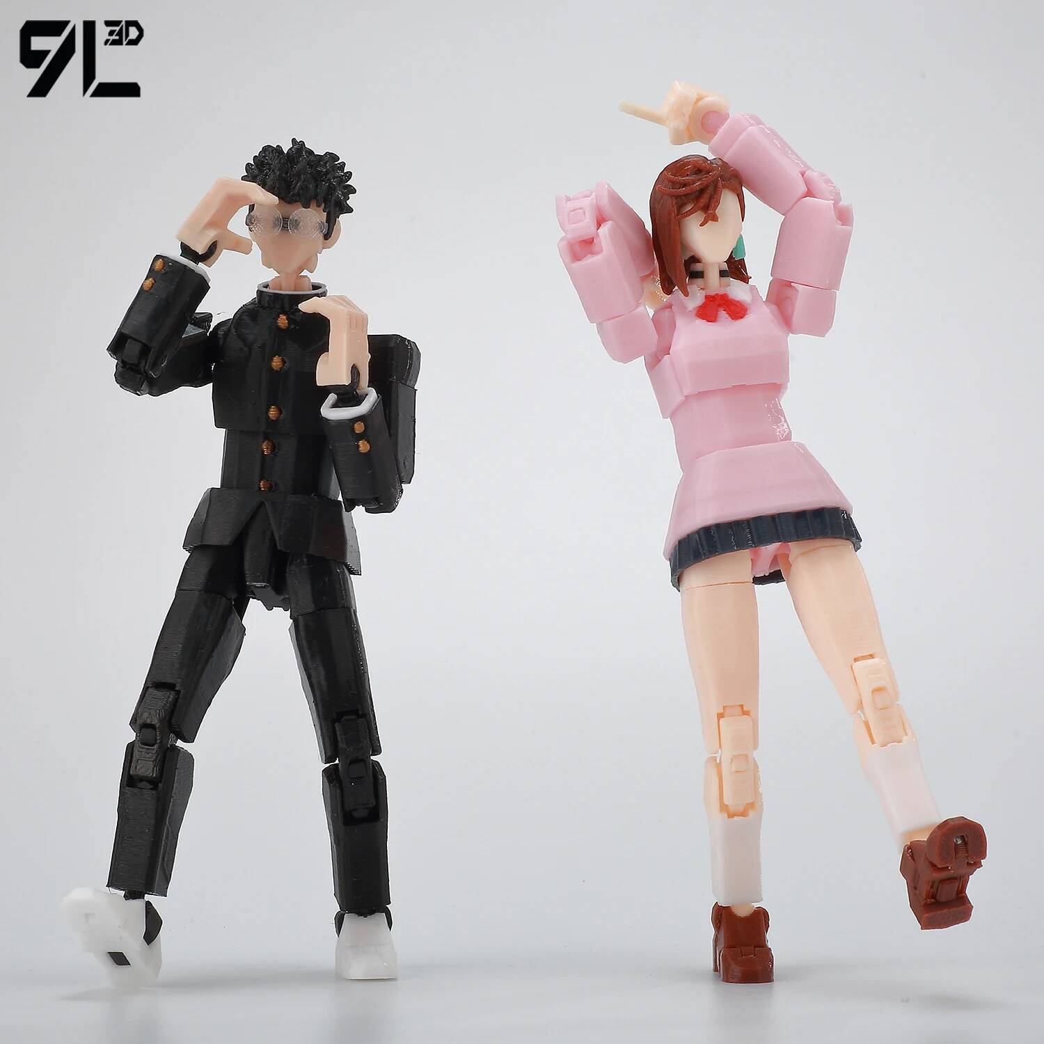 9L3D Multi-Jointed Articulated Dummy13 Lucky13  Printed Dandadan Takakura Ken & Chōtatsu Ko EvilKarān Anime Figure Display Model