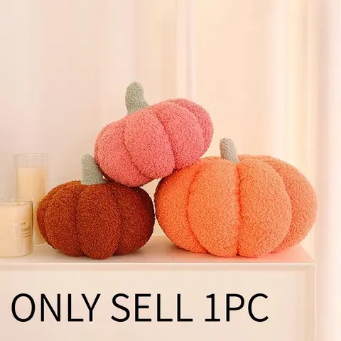 Pumpkin Pillows 3D Throw Cushion Plush Soft Sofa Pillows Stuffed Pumpkin Decoration for Fall Thanksgiving Winter Home Living Room, Decorative Accessories Soft Cushioning