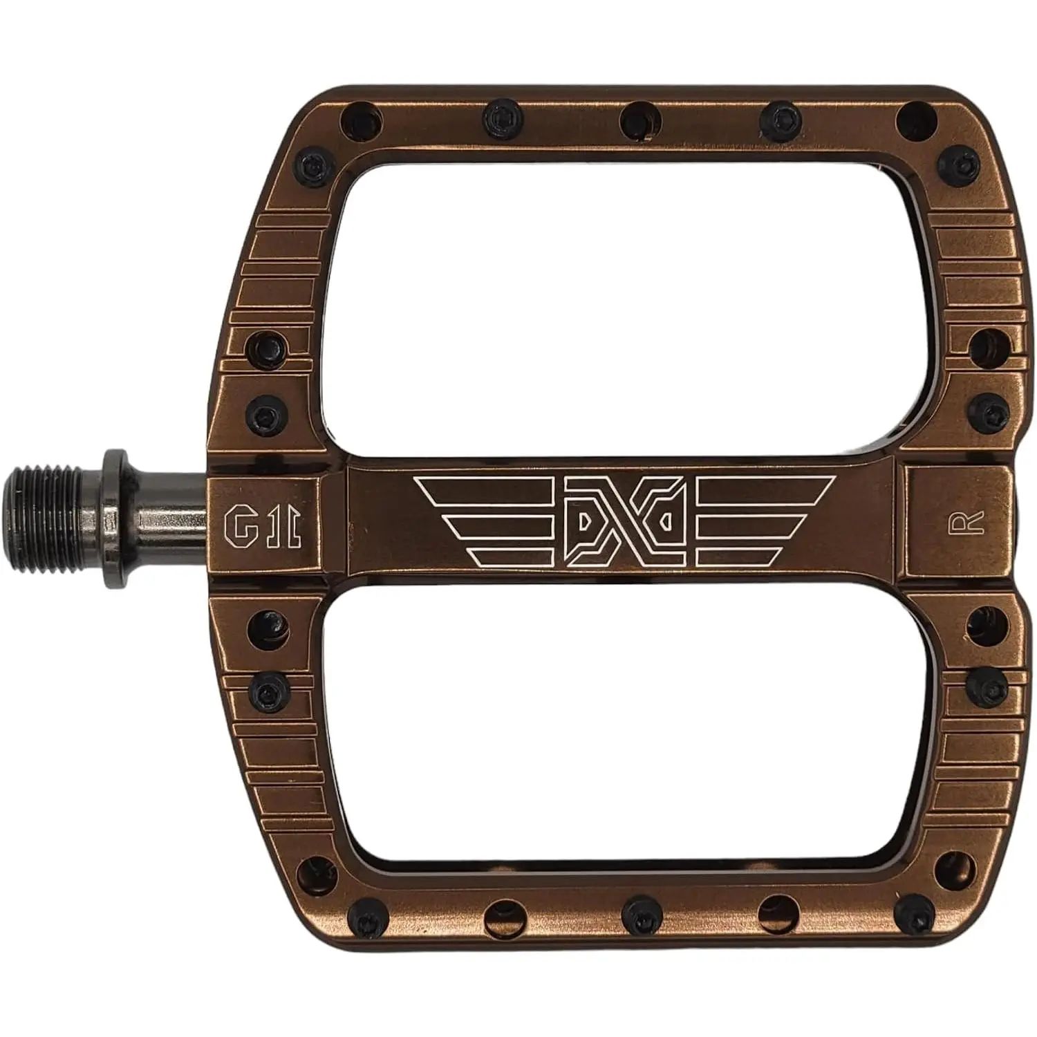 PDX G11 Mountain  Pedal MTB Pedal Large Concave Platform Machined  Polished  Non-Slip Pedals 9/16 Chromoly Spindle Smooth Ball Bearings