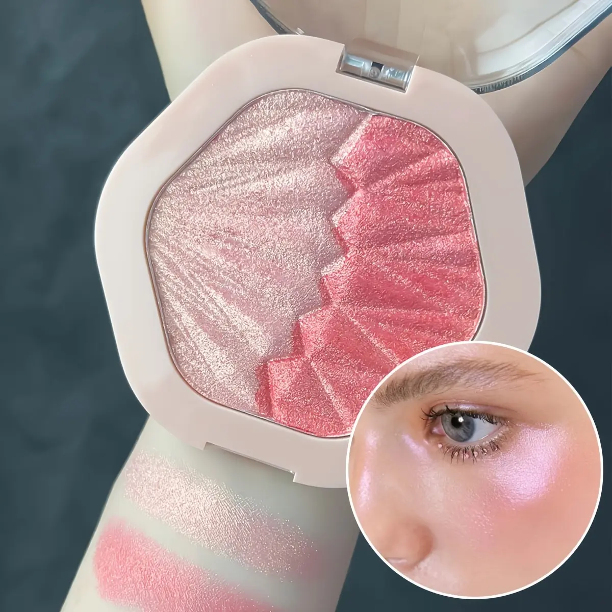 A Two-In-One Blush And Highlighter Palette to Brighten The Face