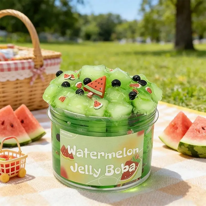 70/300ml Large Capacity Crunchy Crystal Slime Non-sticky Jelly Cube Slime Kids Party Favor Stress Relief Toy Gift-WW