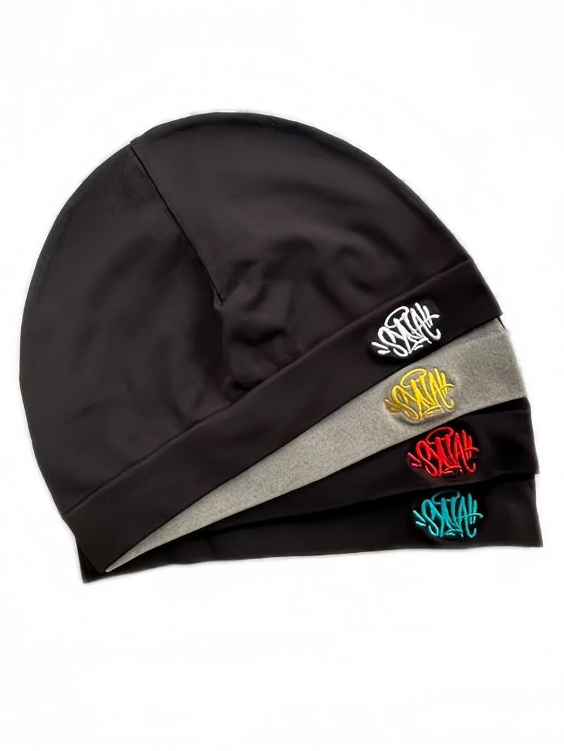 Embroidered Fashion Beanie Hat - Unisex Breathable Elastic Casual Sports Cap