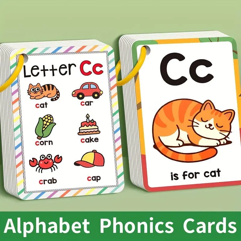 Educational Cognitive Word Learning Set - 156 Picture Sights Cards, 27 English Word Cards, Interactive Toys, School Supplies Gifts, 27 Cards