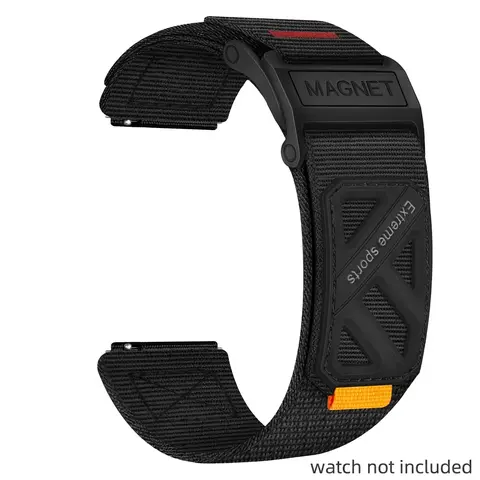 Compatible with Samsung Galaxy Watch 7 6 5 4 FE Band 40mm 44mm/ Watch 6 4 Classic 47mm 43mm 42mm 46mm/5 Pro 45mm/Watch 3 Classic 41mm/Active 2, 20mm Nylon magnetic snap fastener Replacement Sports band for Men Smart Watch Straps Smartwatch Accessories