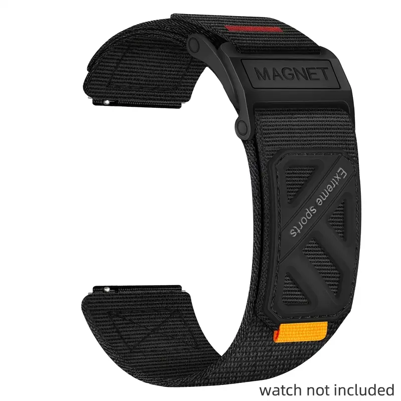 Compatible with Samsung Galaxy Watch 7 6 5 4 FE Band 40mm 44mm/ Watch 6 4 Classic 47mm 43mm 42mm 46mm/5 Pro 45mm/Watch 3 Classic 41mm/Active 2, 20mm Nylon magnetic snap fastener Replacement Sports band for Men Smart Watch Straps Smartwatch Accessories