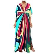 Kaftan Dresses for Women Plus Size Bathing Suit Cover up Vneck Batwing Dress Loose fit Moroccan Caftan mumu Dresses