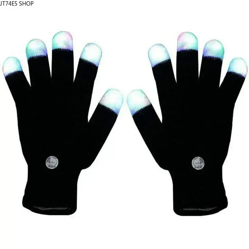 Flashing LED Glow Finger Gloves with Button Control, Light‑Up Party Props for Halloween, Concerts, Sports & Outdoor Rave Night Events