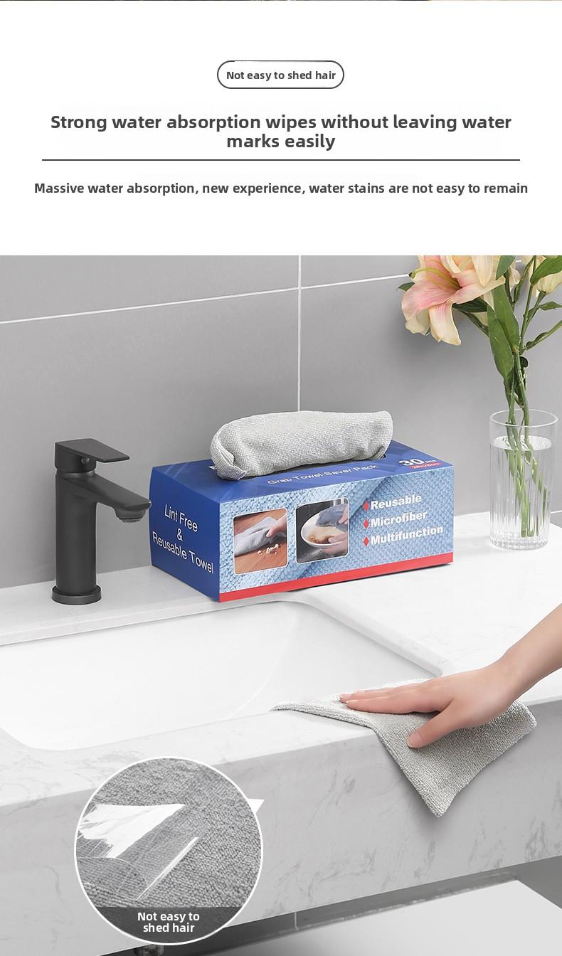 Disposable extractable rag kitchen microfiber towel