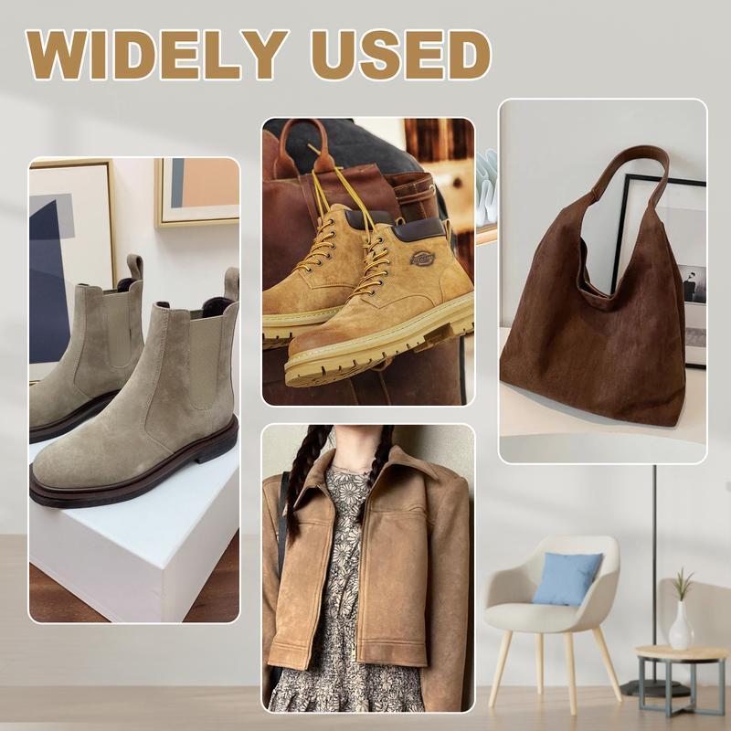 Suede Shoe Brush for Cleaning Suede Nubuck Boots Shoes Jackets and Leather Care with Soft TPR Crepe Bristles and 2-in-1 Cleaning Tool