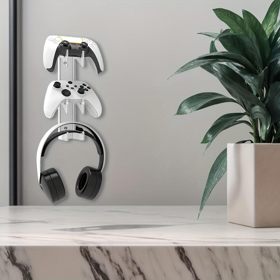 1pc Sleek Acrylic Game Controller & Headphone Holder - Multi-Purpose Wall-Mounted Display Rack - Space-Saving for Gaming Accessories with Modern Design for Controllers and Headphones, Gaming Headphones