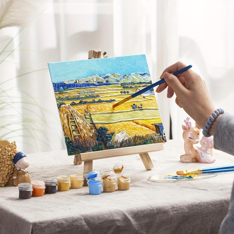 Set of 4 Canvas Boards for Painting, Acid-Free Blank Panels Ideal for Art Classes & Parties, Perfect for Artists & Beginners, Art Craft Supplies