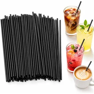 Plastic Coffee Stir Sticks – Cocktail Straws 5 Inch Black Straws 600 Pack Disposable Cocktail Drink Stirrers for Coffee Bar, Restaurant, Party Supplies Bulk