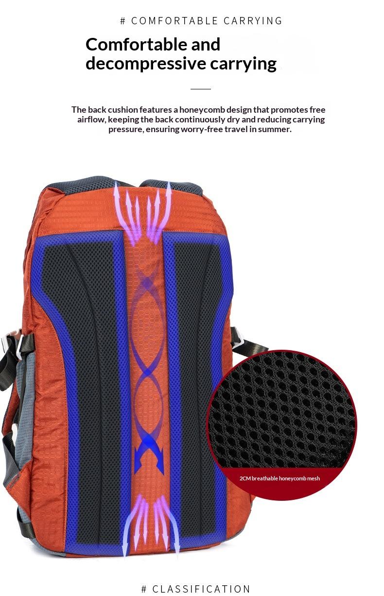 Lightweight outdoor hiking backpack, new casual trekking backpack for men and women, travel backpack, lightweight school bag, sports backpack
