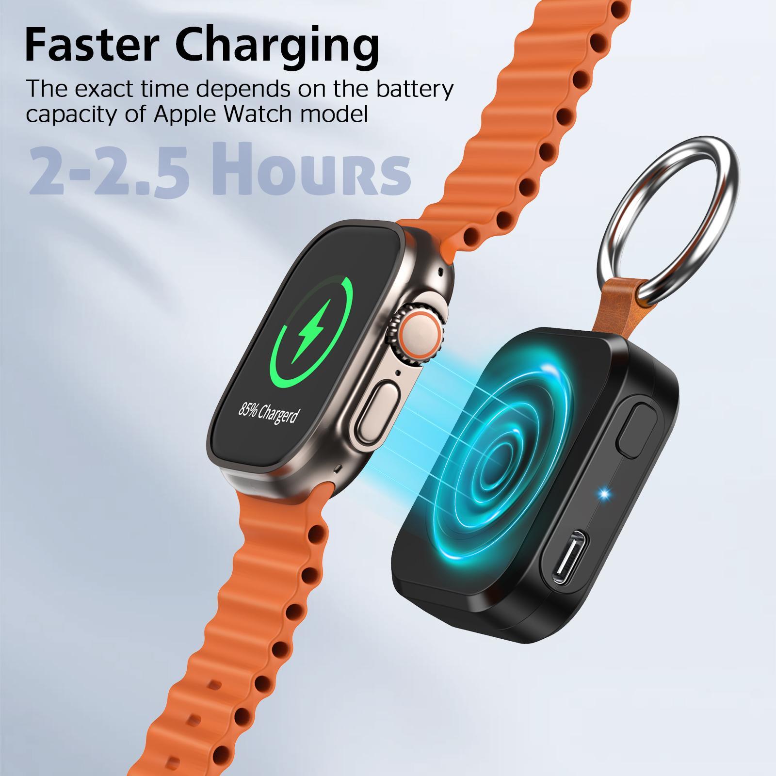 Portable Charger for Apple Watch, Wireless Magnetic Charger, 1200mAh Power Bank Travel Keychain Accessories, Smart Chargers for Apple Watch Series, Wearable, Digital #GLOBAL PICKS