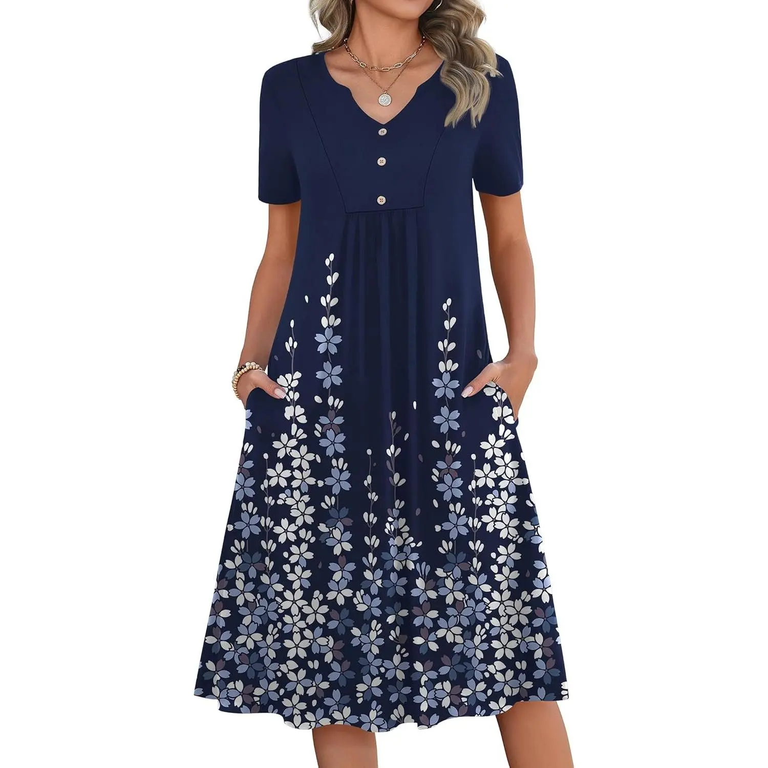 Navy Blue Floral