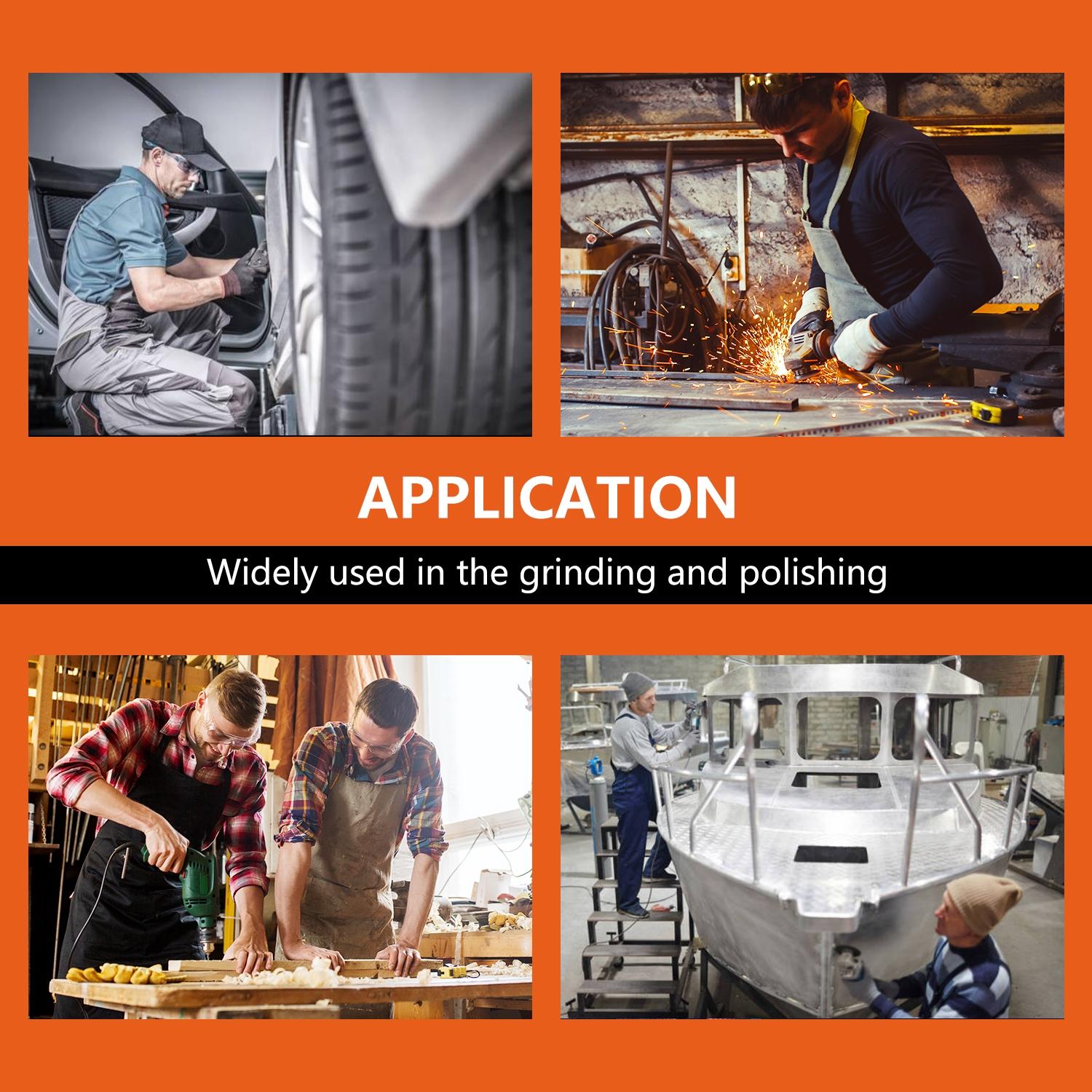 2/3 Inch Versatile Sanding Discs Pad Pack, Sanding Pads with 1/8" & 1/4" Shank Backer Plate, Abrasive & Finishing Products for Drill Sanding Grinding Rotary Tools, Power Tools