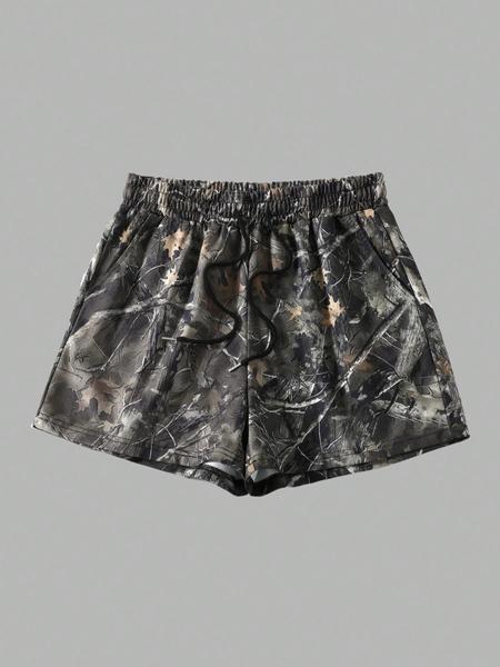 Women's Plain & Camo Print Shorts, Casual Comfy Breathable Shorts for Summer, Ladies Bottoms for Daily Wear