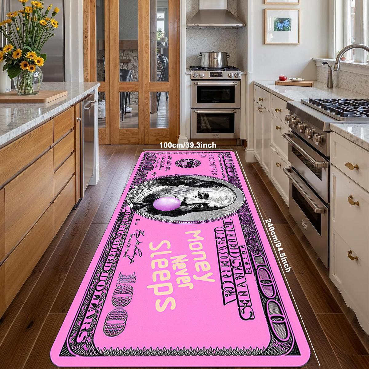 Dollar Pattern Non-slip Soft Floor Mat, 1 Count Rectangle Home Decorative Carpet, Washable Area Rug Home Decor Rugs for Home Living Room Bedroom Dormitory Hotel