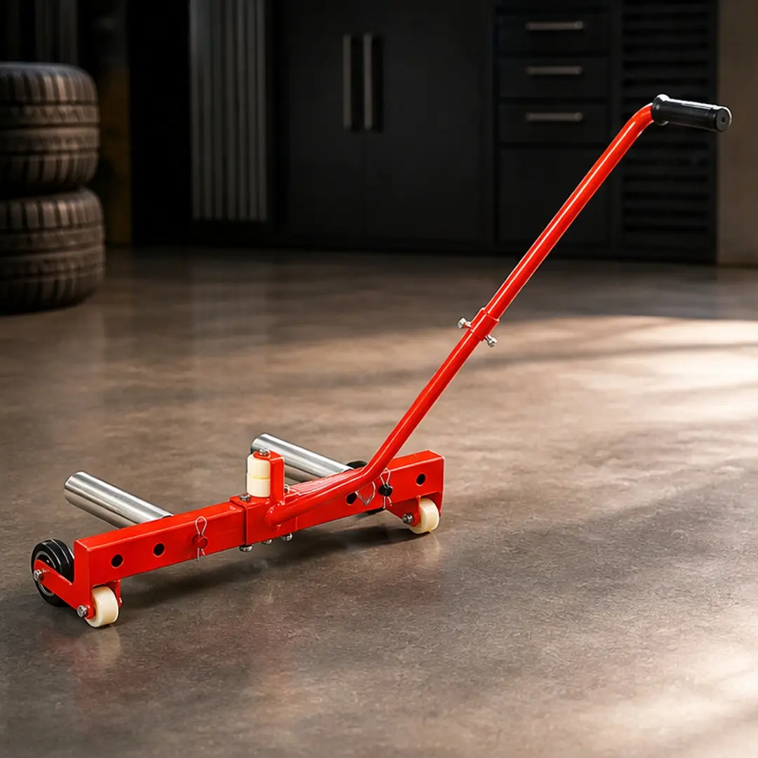 ARCH Heavy Duty Wheel Dolly 330 LBS Capacity Adjustable Tire Dolly for Tires 6.5-31.5 Inches Rolling Tire Dolly with Ergonomic Handle Red Iron Construction for Automotive Truck Tire Moving and Storage, Red Color Options, Iron Material