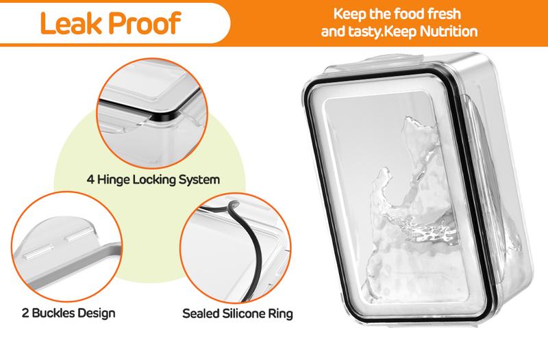 5 Pack Fridge Organizers and Storage - Stackable Fruit Storage Containers for Fridge with Removable Colander, BPA-Free Food Storage Container for Salad Berry Lettuce Vegetables Meat Keeper Fresh