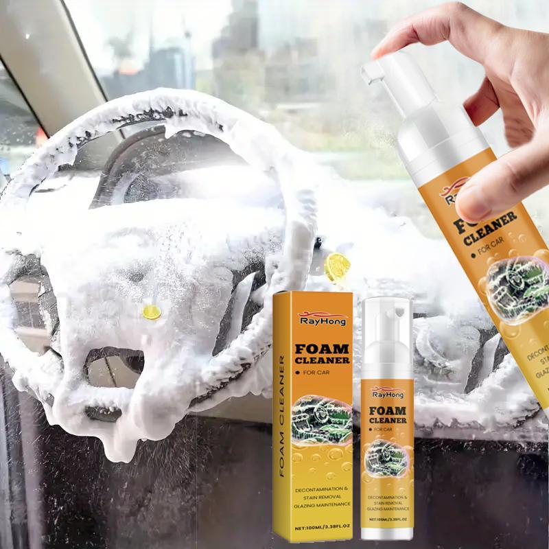 Car Interior Cleaning Kit, Multipurpose Foam Cleaner & Rust Remover & Interior Care Cleaner, Cleaning Tool for Car Seat, Kitchen, Automotive, Foam Cleaner Spray, Detailing Products, Car Accessory