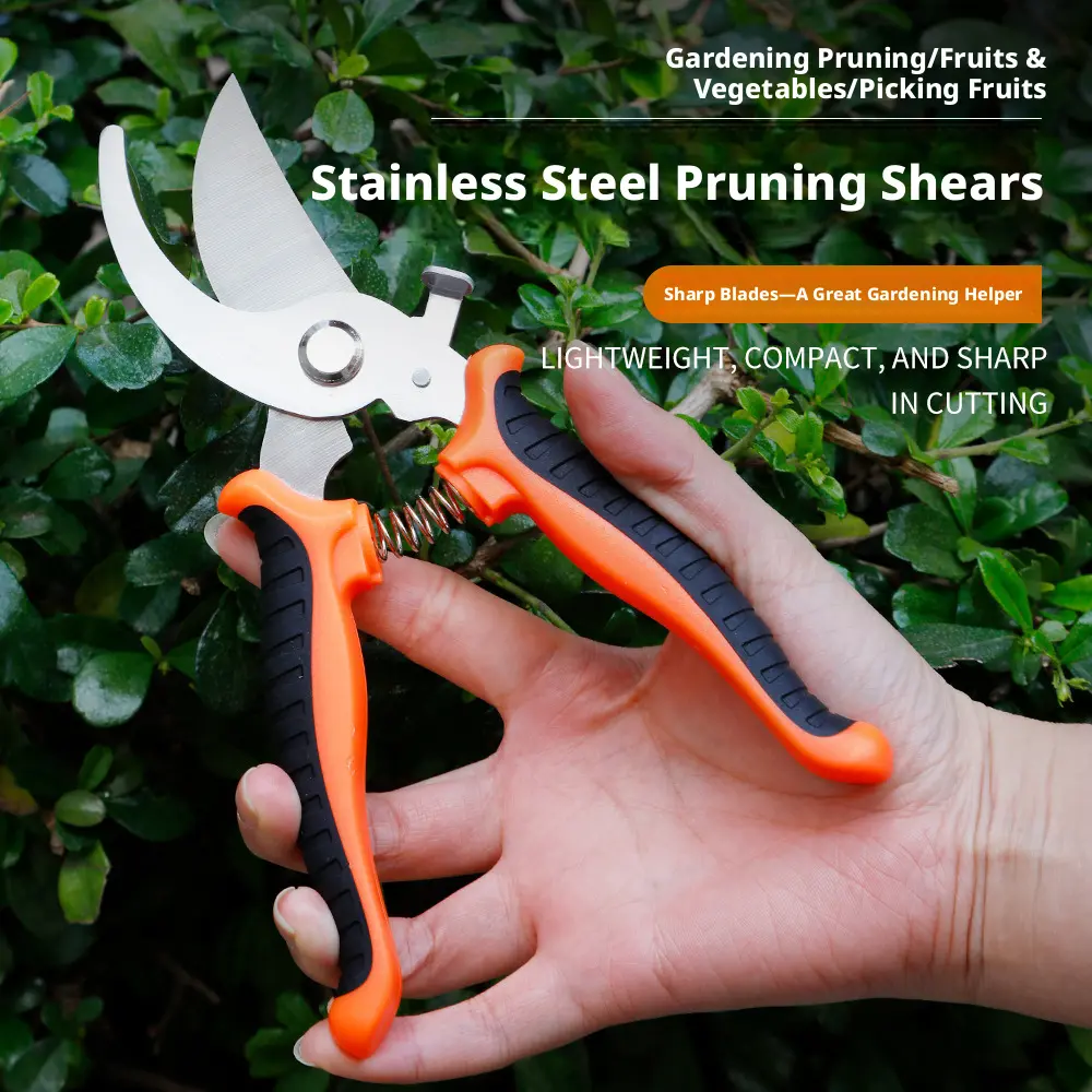 Stainless steel fruit picking shears, pruning shears, multifunctional gardening scissors for orchard branches, flower branches, grafting branches, garden bonsai