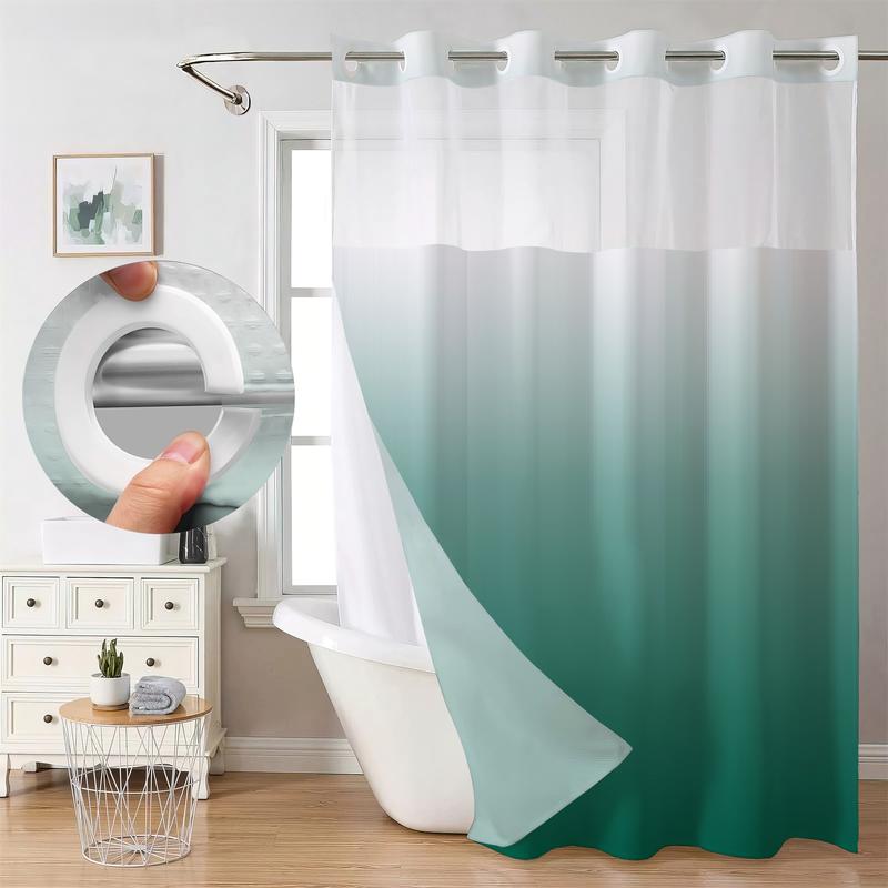 Color Gradient Waffle Shower Curtain, 10 Colors Available, Quick No-Hook Installation, Double Layer with Inner Liner, Stylish Bathroom Decor for Home, Hotel, Salon, Dorm, Bathroom Accessory Color Gradient Waffle Shower Curtain, 10 Colors Available, Quick No-Hook Installation, Double Layer with Inner Liner, Stylish Bathroom Decor for Home, Hotel, Salon, Dorm, Bathroom Accessory