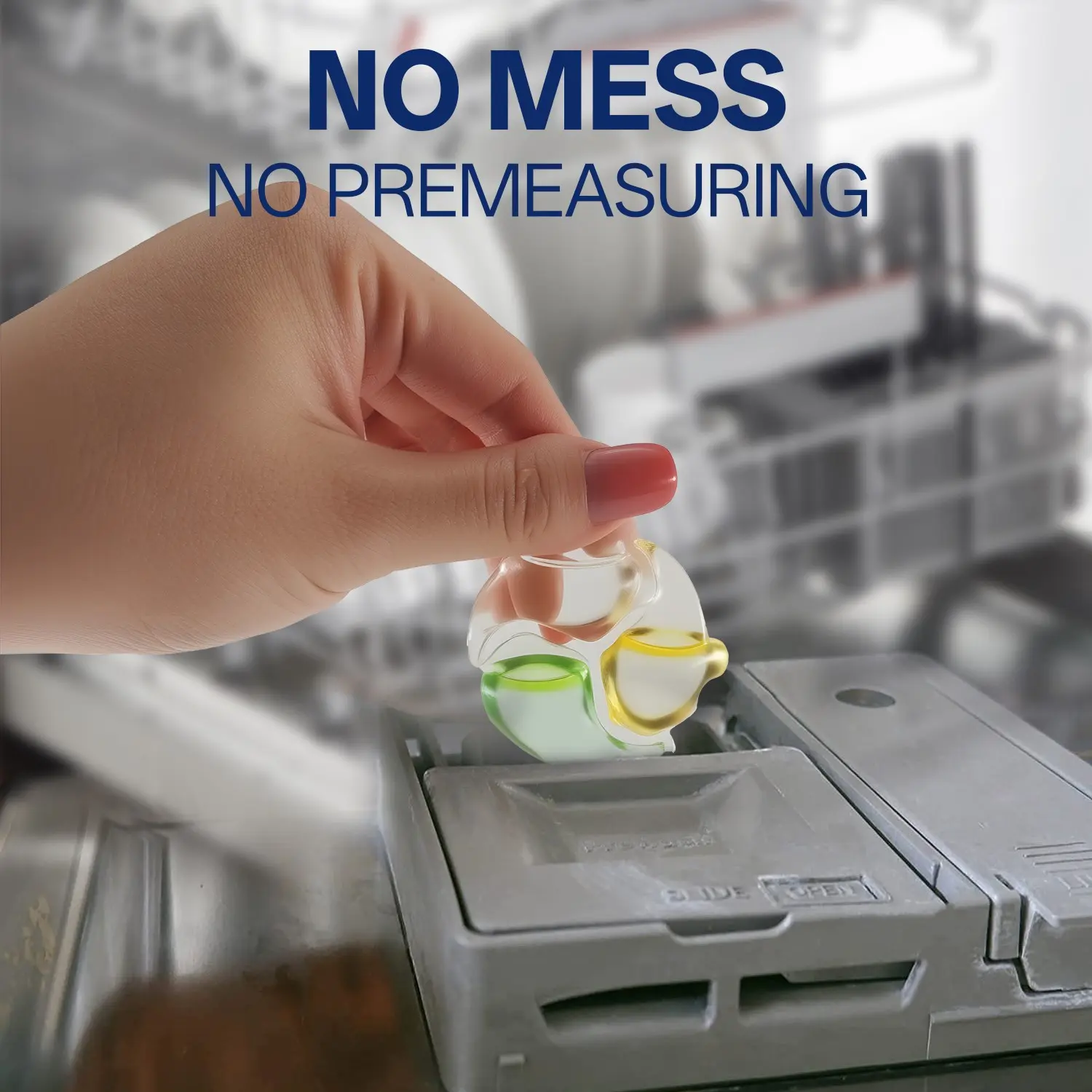 All-In-One Dishwasher Gel Beads, Plant-Based Dishwashing Tablets, Strong Oil & Food Stain Remover, Water Spot Preventer, Eco-Friendly