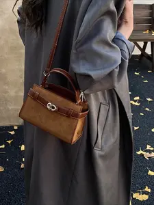 2026 new women's bag simple Kelly bag light luxury fashion versatile commuting shoulder crossbody bag