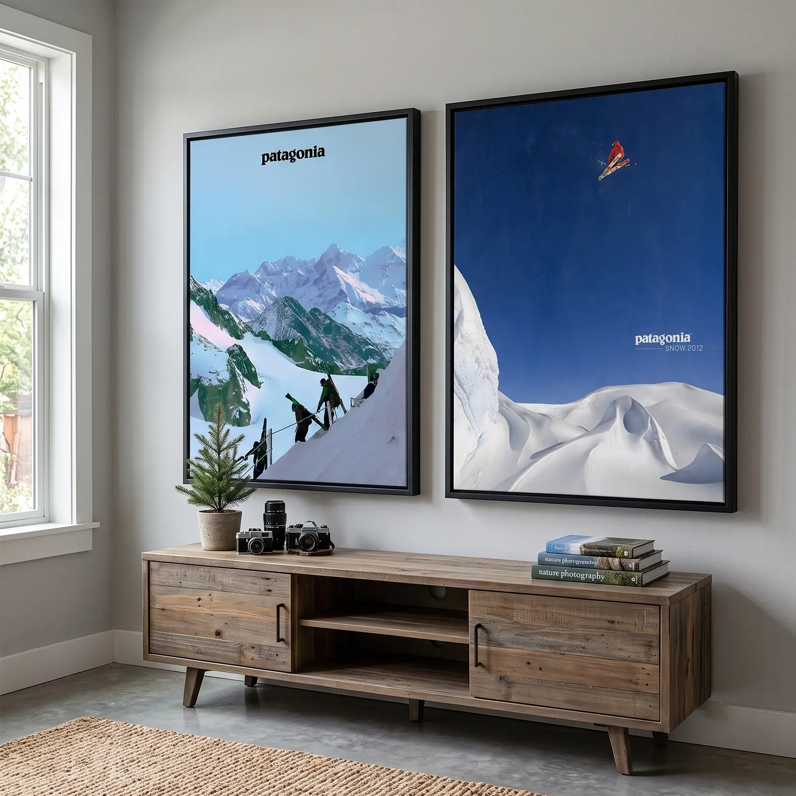 Snow Mountain Poster Outdoor Adventure Wall Decor for Home, Cabin, Bedroom & Office, Versatile Alpine Landscape Art to Elevate Any Space (Multiple Styles)