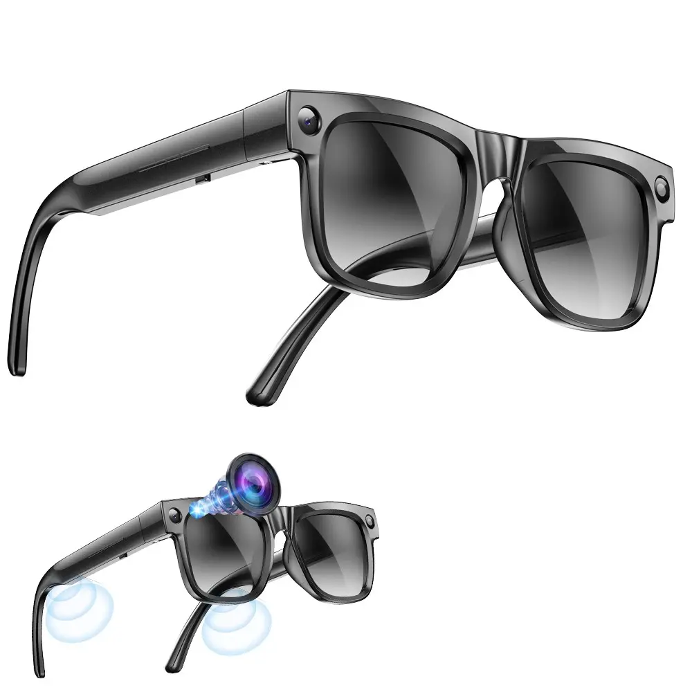 AI Smart Glasses with Video Recording,8MP Camera,One Click Photo Video Shooting,Hands-free Recording ,4GB Memory Build-in (No TF Card Need), 290Mah Battery, Bluetooth Calling ,HiFi Audio, Music Playback.AI Real Time Translation