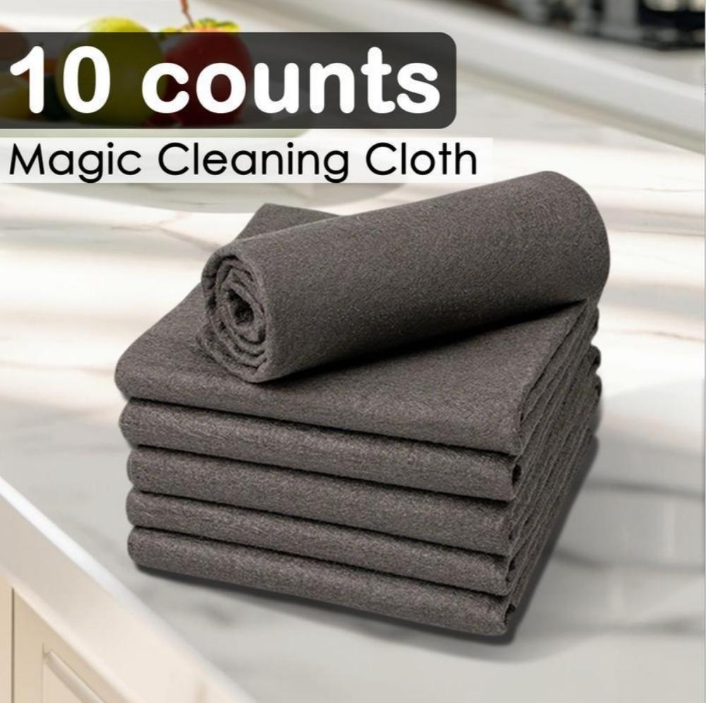 10 Counts Magic Cleaning Cloth, Reusable Material Thickened Streak Free Magic Cleaning Wipes, Microfiber Cleaning Cloths for Windows Glass Car