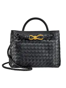 Women's Spacious Elegant Top-Handle Tote Bag - Minimalist Woven Design, Casual Trendy Purse, Versatile Shoulder-Crossbody for Work & Commute, Purses For Women, Fashionable Casual Bag