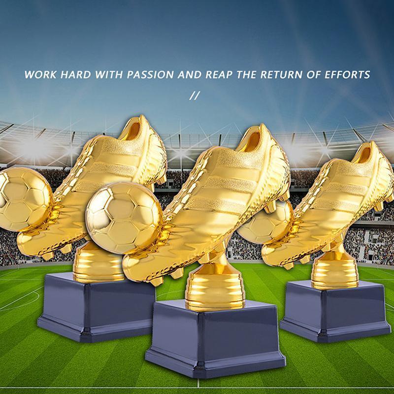 Miniature Figures European Golden Shoe Football Soccer Award Trophy Best Shooter Shoe Boot Fans Souvenir Cup Gift Crafts