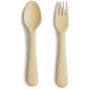 Flatware Fork and Spoon Set For Kids | Made in Denmark (Daffodil)