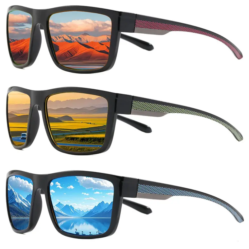 (3pcs) Unisex Photochromic Polarized Sunglasses, Anti-Glare UV Block Lenses, Outdoor Wear Eyewear for Fishing, Driving, Daily Use