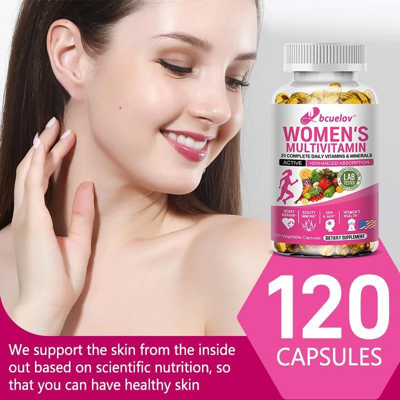 Bcuelov Women Multivitamin Health Supplements - Supports functional balance, energy levels, supports immune health,120 Capsule