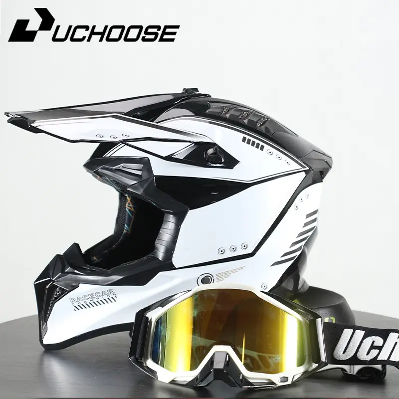 Off-Road Helmet Cycling Safety Hat, Suitable for Rally Mountain Bike, Unisex Adult, Includes Goggles, Durable Design