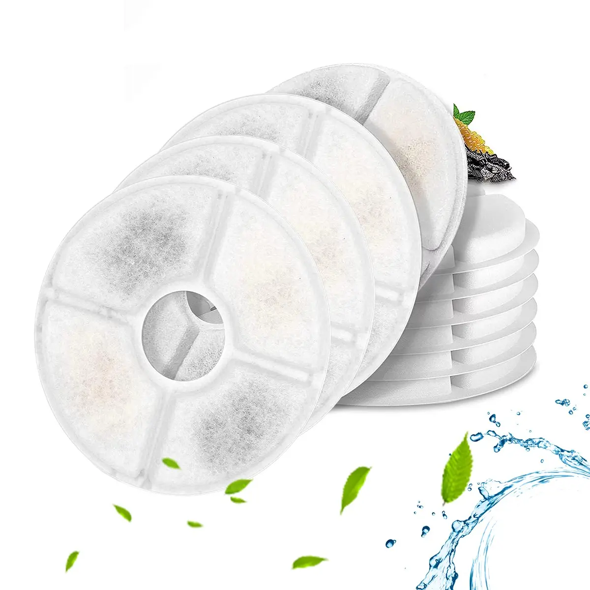 Cat Fountain Filter Replacement Kit, 10/20 Pack Pet Water Dispenser Filters for Dogs & Cats, Essential Drinking Accessories