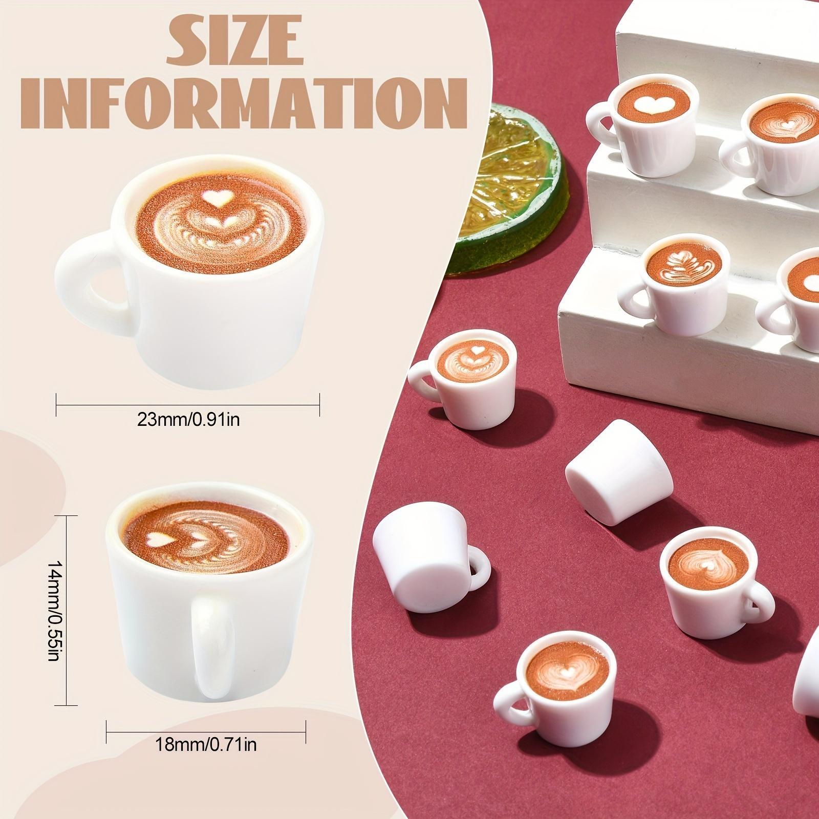 10/20/30 Pieces Latte Art Design Mini Coffee Cup Decorations, Ideal for ...