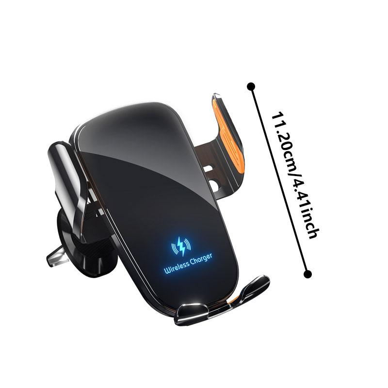 Wireless mobile phone car charger mobile phone holder one-click release fast charging manual clamp air outlet car mobile phone holder suitable for wireless charging mobile phone USB port