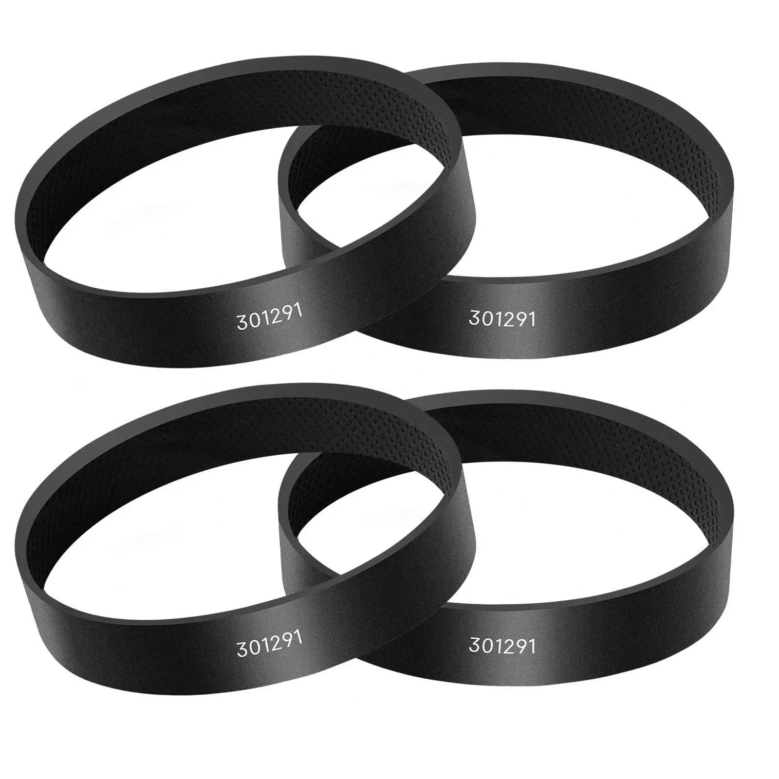 4-Pack Durable Flexible Vacuum Belt Replacements with Knurled Diamond-Shaped Tread, Fit for Kirby Sentria, Avalir 2, G3-G7 Vacuums, W/ Stainless Steel Crane Pulleys & Ropes, Four-Pack