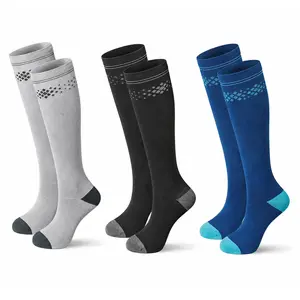 Men's 21-25mmHg Graduated Compression Socks - Knee High Support for Running, Cycling & Travel