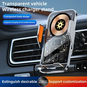 Universal Wireless Car Phone Charger & Air Vent Mount - Fast Charging, Secure Grip, Crystal Clear Navigation Bracket for All Smartphones