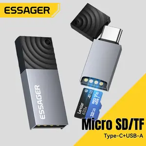 2-in-1 TF/SD Card Reader, USB 2.0 High-Speed Smart Memory Card Adapter, Essential Accessory for On-the-Go Use with PC and Laptop Users